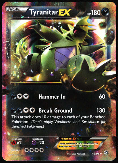 Pokemon Card- Tyranitar EX XY - Ancient Origins #42/98 LP