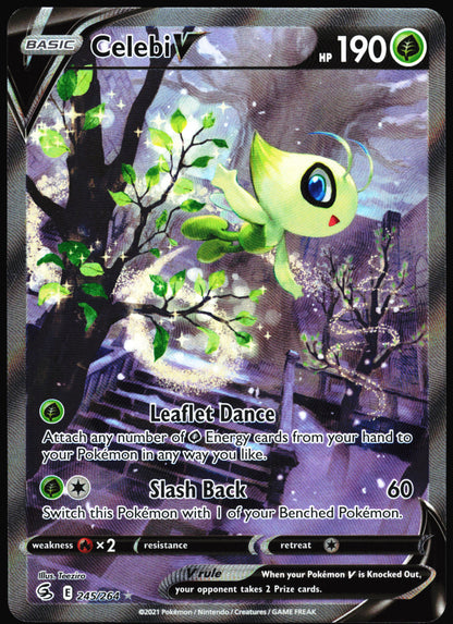 Pokemon Card- Celebi V (Alternate Full Art) SWSH08: Fusion Strike #245/264