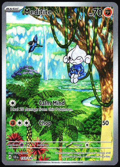 Pokemon Card- Meditite SV07: Stellar Crown #153/142