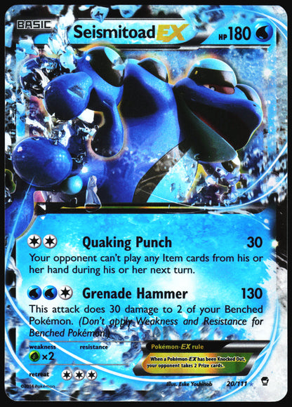 Pokemon Card- Seismitoad EX XY - Furious Fists #20/111 LP