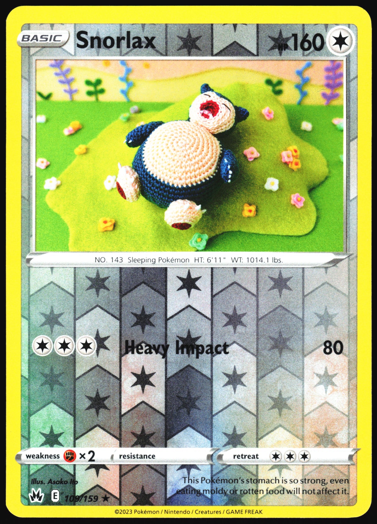 Pokemon Card- Snorlax SWSH: Crown Zenith #109/159