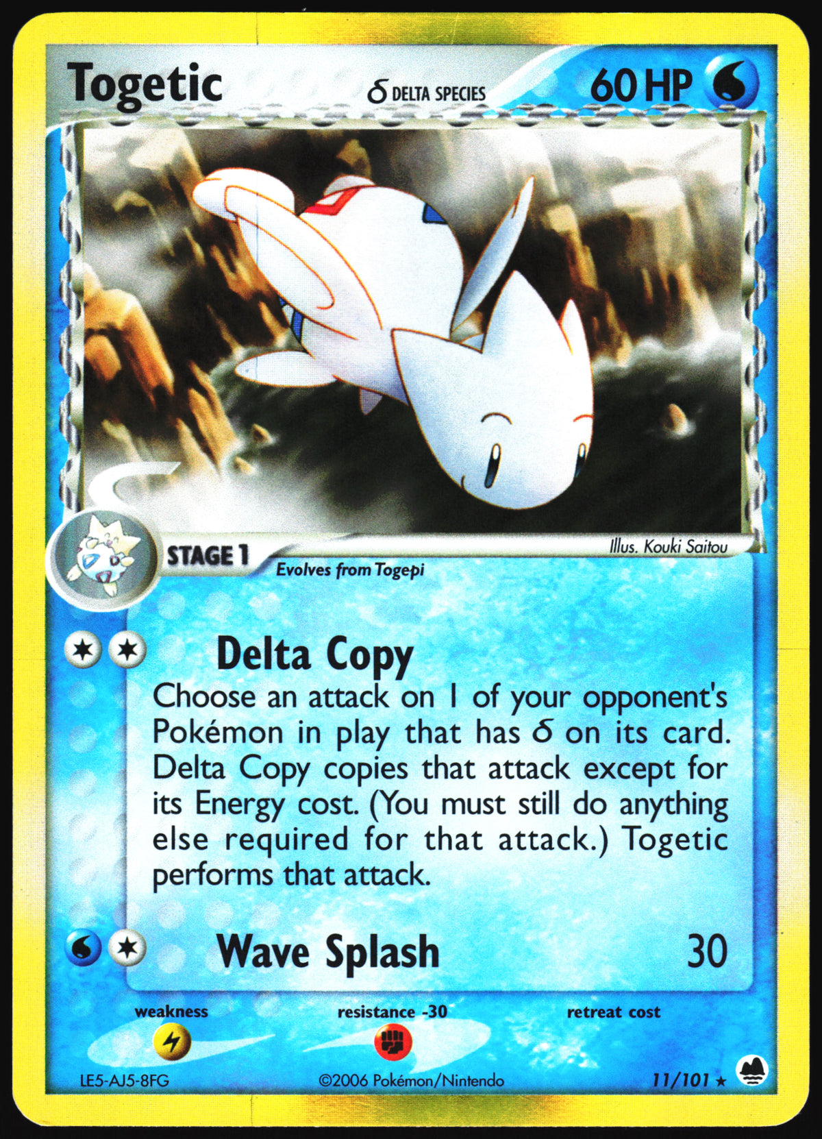 Pokemon Card- Togetic (Delta Species) Dragon Frontiers #11/101 LP