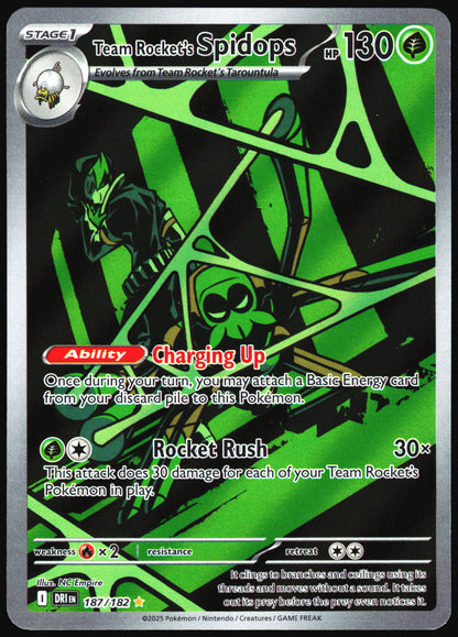Pokemon Card- Team Rocket's Spidops SV10: Destined Rivals #187/182
