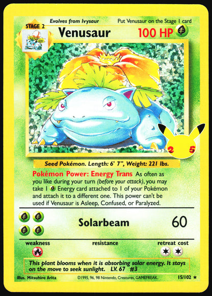 Pokemon Card- Venusaur Celebrations: Classic Collection #15/102