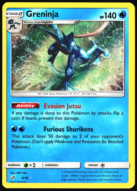 Pokemon Card- Greninja Detective Pikachu #9/18