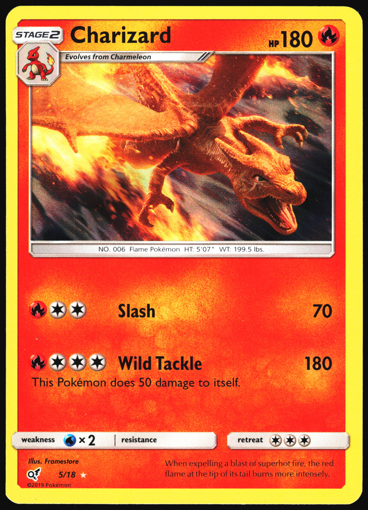 Pokemon Card- Charizard Detective Pikachu #5/18 LP