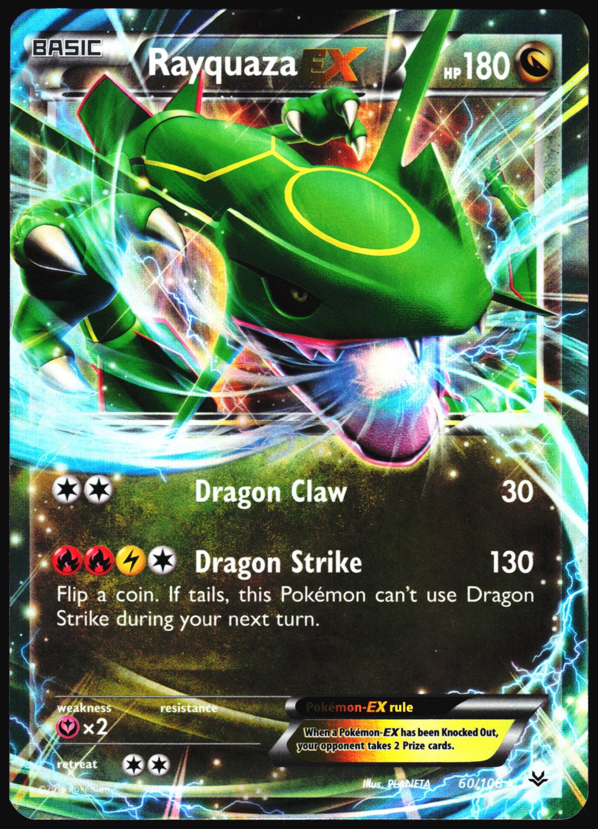 Pokemon Card- Rayquaza EX (60) XY - Roaring Skies #60/108