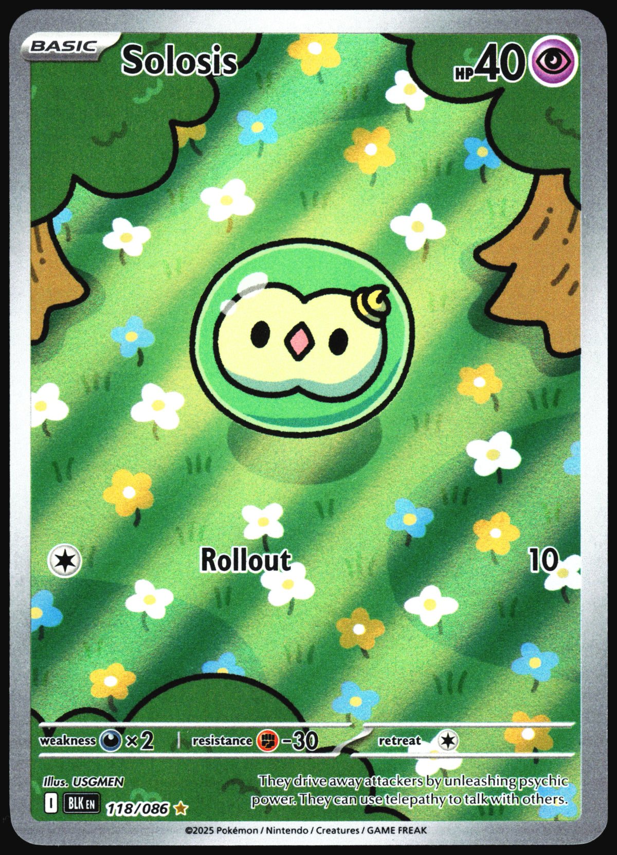 Pokemon Card- Solosis SV: Black Bolt #118/086