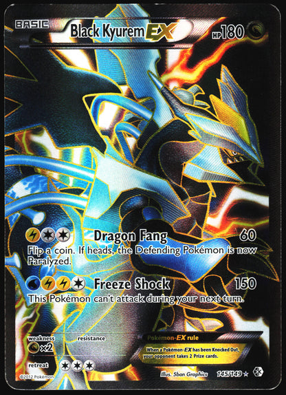 Pokemon Card- Black Kyurem EX (145 Full Art) Boundaries Crossed #145/149 MP