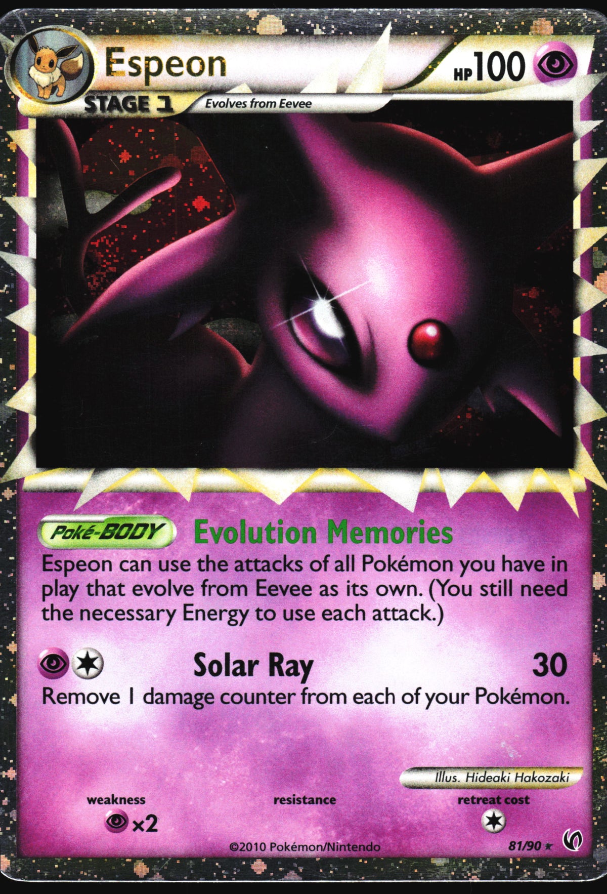 Pokemon Card- Espeon (Prime) Undaunted #81/90 MP