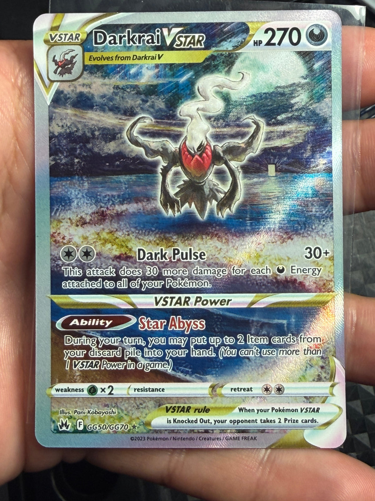 Pokemon Card- Darkrai VSTAR SWSH: Crown Zenith: Galarian Gallery #GG50/GG70 LP