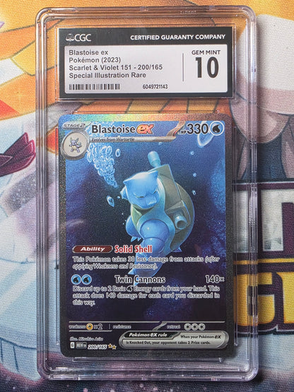 CGC GEM MINT 10  BLASTOISE EX 200/165 FROM 151